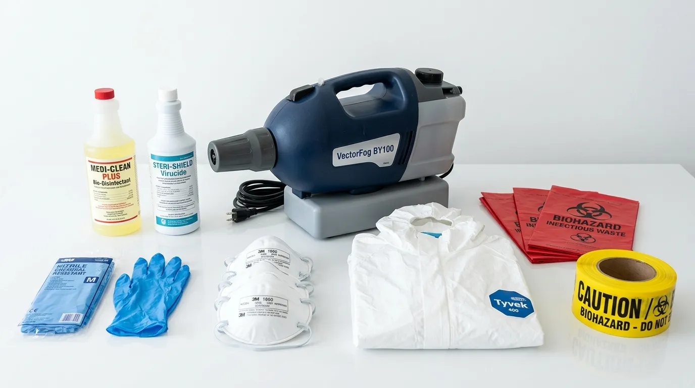 Professional biohazard remediation crew working in Forest Lake