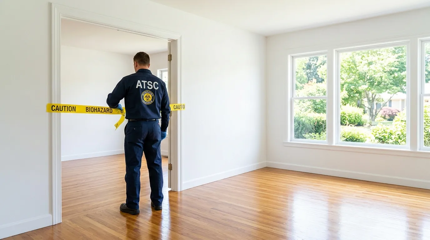 Certified biohazard cleanup crew performing Decomposition Cleanup in Forest Lake